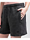 adidas All SZN Black Mineral Wash Sweat Shorts - Thumbnail image 4 of 4