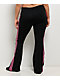adidas Black & Pink Flare Leggings - Thumbnail image 4 of 7