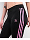 adidas Black & Pink Flare Leggings - Thumbnail image 5 of 7