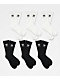 adidas Boys Trefoil 6 Pack Black & White Crew Socks