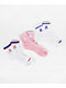 adidas Cosmic White & Pink 3 Pack Quarter Crew Socks