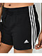 adidas Essentials Slim 3-Stripe Black Shorts - Thumbnail image 6 of 6