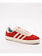 adidas Gazelle ADV Better Scarlet, Chalk White, & Gold Metallic Skate Shoes - Thumbnail image 1 of 4