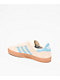 adidas Gazelle ADV Cream White, Blue & Gum Skate Shoes - Thumbnail image 2 of 5
