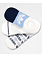 adidas Graphic Blue & White 3 Pack No Show Socks