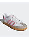 adidas Kids Samba OG White, Pink & Gum Shoes - Thumbnail image 1 of 9