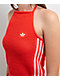 adidas Knitted Crochet Semi Lucid Red Halter Top - Thumbnail image 3 of 5