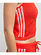 adidas Knitted Crochet Semi Lucid Red Halter Top - Thumbnail image 4 of 5