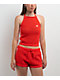 adidas Knitted Crochet Semi Lucid Red Halter Top - Thumbnail image 1 of 5