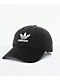 adidas Men's Trefoil Curved Bill Black Strapback Hat
