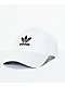 adidas Men's Trefoil Curved Bill White Strapback Hat