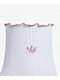 adidas Metallic Ruffle 3 Pack White Ankle Socks - Thumbnail image 5 of 5