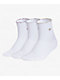 adidas Metallic Ruffle 3 Pack White Ankle Socks - Thumbnail image 1 of 5
