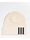 adidas Off Set 3-Stripe White Beanie