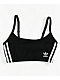 adidas Originals 3 Stripe Black Bralette - Thumbnail image 1 of 2