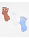 adidas Originals Cosmic Blue, White & Brown 3 Pack Ankle Socks