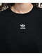 adidas Originals Essentials Black Boxy Crop T-Shirt - Thumbnail image 3 of 3