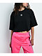 adidas Originals Essentials Black Boxy Crop T-Shirt - Thumbnail image 1 of 3