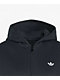 adidas Originals Essentials Fleece Black Crop Zip Hoodie - Thumbnail image 4 of 7