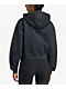 adidas Originals Essentials Fleece Black Crop Zip Hoodie - Thumbnail image 2 of 7