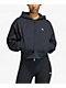 adidas Originals Essentials Fleece Black Crop Zip Hoodie - Thumbnail image 1 of 7
