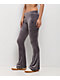 adidas Originals Essentials Grey Velour Flare Track Pants - Thumbnail image 4 of 7