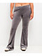 adidas Originals Essentials Grey Velour Flare Track Pants - Thumbnail image 5 of 7