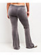 adidas Originals Essentials Grey Velour Flare Track Pants - Thumbnail image 6 of 7