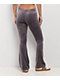 adidas Originals Essentials Grey Velour Flare Track Pants - Thumbnail image 2 of 7
