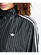 adidas Originals Firebird Pinstripe Black & Silver Metallic Crop Track Jacket - Thumbnail image 3 of 6