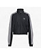 adidas Originals Firebird Pinstripe Black & Silver Metallic Crop Track Jacket - Thumbnail image 6 of 6