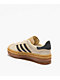 adidas Originals Gazelle Bold Cream White, Black & Sand Platform Shoes - Thumbnail image 2 of 6