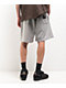 adidas Originals Shmoofoil Featherweight Heather Grey & Dark Brown Sweat Shorts - Thumbnail image 2 of 5