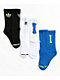 adidas Originals Street White, Black & Blue 3 Pack Crew Socks - Thumbnail image 2 of 2