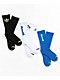 adidas Originals Street White, Black & Blue 3 Pack Crew Socks - Thumbnail image 1 of 2