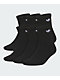adidas Originals Trefoil Black 6 Pack Ankle Socks - Thumbnail image 1 of 4