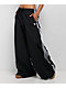 adidas Oversized Black Wide Leg Track Pants - Thumbnail image 4 of 4