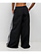 adidas Oversized Black Wide Leg Track Pants - Thumbnail image 2 of 4