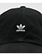 adidas Relaxed Mini Logo Black Strapback Hat - Thumbnail image 3 of 4
