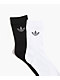 adidas Rhinestone 2 Pack Black & White Ankle Socks - Thumbnail image 2 of 2