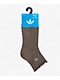adidas Ruffle 3 Pack Brown, Cream & Grey Ankle Socks - Thumbnail image 2 of 5