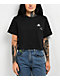 adidas Scribble Black Crop T-Shirt - Thumbnail image 1 of 4