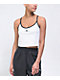 adidas Spaghetti Strap White & Black Crop Tank Top