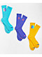 adidas Split Label Mint, Purple, & Gold 3 Pack Crew Socks