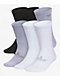 adidas Superlite 6 Pack Black, White & Grey Crew Socks - Thumbnail image 1 of 5