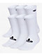adidas Superlite 6 Pack White Crew Socks - Thumbnail image 1 of 5