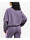 adidas Tiro Purple Half Zip Crop Fleece Sweatshirt - Thumbnail image 2 of 4