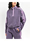 adidas Tiro Purple Half Zip Crop Fleece Sweatshirt - Thumbnail image 1 of 4