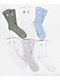 adidas Trefoil White, Black & Grey 6 Pack Crew Socks