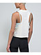 adidas White Crop Tank Top
